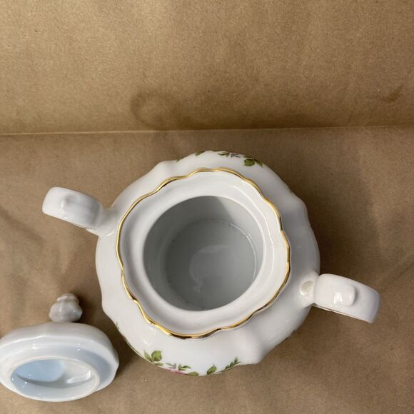 Johann Haviland Traditions Fine Porcelain China Sugar Bowl With Lid Moss Rose - Picture 4 of 7